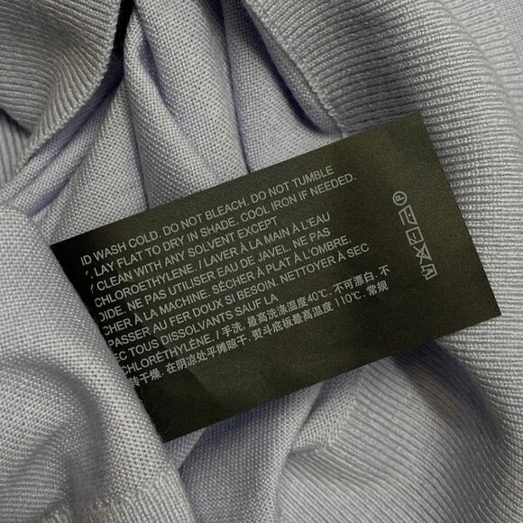 NEW THEORY Mens Sweater Ice Blue Size S Crewneck Regal Wool Long Sleeve Pullover - Picture 11 of 11